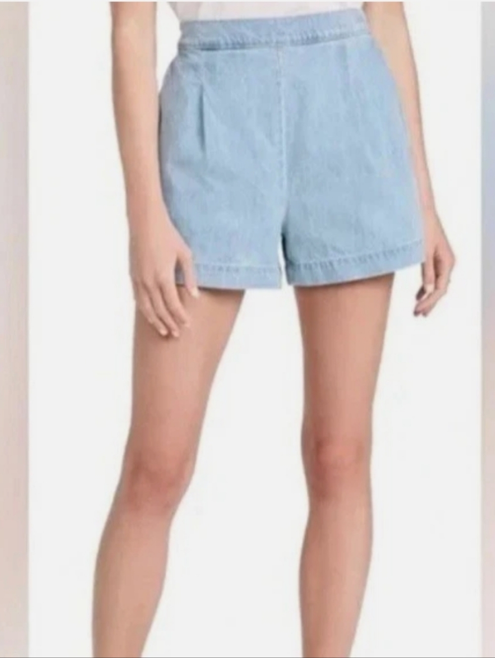 Madewell Light Blue High-Rise Denim Shorts